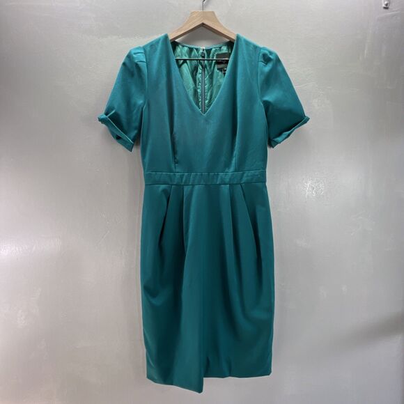 J. Crew Suiting Dress women's size 4  V-Neck Sheath - Picture 1 of 11